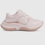 Gucci Unisex GG Riple Senaker Ljusrosa Läder Sammankopplande G Lätt Gummi