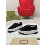 Gucci Unisex GG Sneaker Tennis 1977 Blue Denim Black Crystals Low Heel - Bild 5