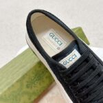 Gucci Unisex GG Sneaker Tennis 1977 Blue Denim Black Crystals Low Heel - Bild 7