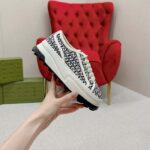 Gucci Unisex GG Sneaker Tennis 1977 Ivory Black Canvas Jacquard Low Heel - Image 8