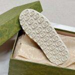 Gucci Unisex GG Sneaker Tennis 1977 Pink Orange Canvas Elements Low Heel - Image 10