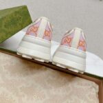 Gucci Unisex GG Sneaker Tennis 1977 Pink Orange Canvas Elements Low Heel - Image 9