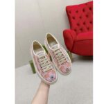 Gucci Unisex GG Sneaker Tennis 1977 Pink Orange Canvas Elements Low Heel - Image 6