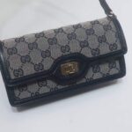 Gucci Unisex Luce Mini Shoulder Bag Beige Blue Original GG Canvas - immagine 5