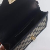 Gucci Unisex Luce Mini Shoulder Bag Beige Blue Original GG Canvas (11)