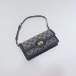 Gucci Unisex Luce Mini Shoulder Bag Beige Blue Original GG Canvas - immagine 10