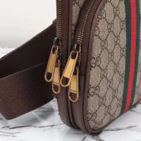 Gucci Unisex Ophidia GG Small Crossbody Bag Beige Ebony Supreme Canvas (4)