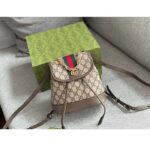 Gucci Unisex Ophidia Mini Backpack Beige Ebony GG Supreme Canvas – Image 7