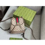 Gucci Unisex Ophidia Mini Backpack Beige Ebony GG Supreme Canvas – Image 8