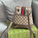 Gucci Unisex Ophidia Mini Backpack Beige Ebony GG Supreme Canvas – Image 4