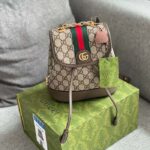 Gucci Unisex Ophidia Mini Backpack Beige Ebony GG Supreme Canvas – Image 2