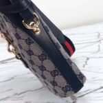 Gucci Unisex Original GG Small Bucket Shoulder Bag Beige Blue Canvas – Bild 7