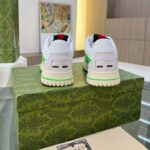 Gucci Unisex Re-Web Sneaker Beige Ebony Original GG Canvas Green Low Heel - Image 5