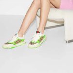 Gucci Unisex Re-Web Sneaker Beige Ebony Original GG Canvas Green Low Heel - Image 11