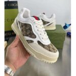 Gucci Unisex Re-Web Sneaker Beige Ebony Original GG Canvas Low 3 CM Heel - Image 9