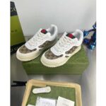 Gucci Unisex Re-Web Sneaker Beige Ebony Original GG Canvas Low 3 CM Heel - Image 5