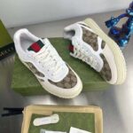 Gucci Unisex Re-Web Sneaker Beige Ebony Original GG Canvas Low 3 CM Heel - Image 7
