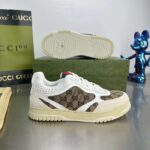 Gucci Unisex Re-Web Sneaker Beige Ebony Original GG Canvas Low 3 CM Heel - Image 4