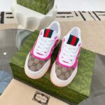 Gucci Unisex Re-Web Sneaker Beige Ebony Original GG Canvas Low Heel - immagine 3