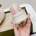 Gucci Unisex Tennis 1977 Sneaker Light Pink Canvas GG Embroideries Mid-Heel - Bild 9