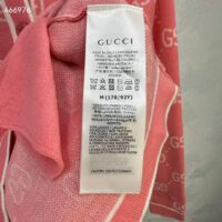 Gucci Women GG Cotton Jacquard Cardigan Pink Crewneck Long Sleeves (10)