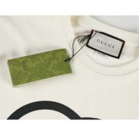 Gucci Women GG Cotton Jersey Printed T-Shirt Beige Crewneck Short Sleeves (2)