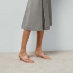 Gucci Women GG Double G Thong Sandal Pink Matelassè Chevron Leather Mid-Heel - Bild 9