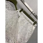 Gucci Women GG Floral Lace Short White Elastic Waist Two Pockets Mini - Image 7
