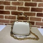 Gucci Women GG Gucci Bamboo 1947 Super Mini Bag Light Beige Leather - Bild 3