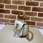 Gucci Women GG Gucci Bamboo 1947 Super Mini Bag Light Beige Leather - Bild 5