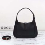 Gucci Women GG Jackie Small Shoulder Bag Black Leather Hook Closure – Bild 3