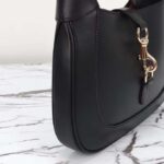 Gucci Women GG Jackie Small Shoulder Bag Black Leather Hook Closure – Bild 8