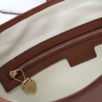 Gucci Women GG Jackie Small Shoulder Bag Brown Soft Leather Hook Closure – Bild 10