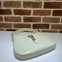 Gucci Women GG Jackie Small Shoulder Bag Ivory Patent Leather Hook Closure (2)