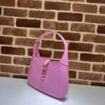 Gucci Women GG Jackie Small Shoulder Bag Pink Patent Leather Hook Closure - Bild 4