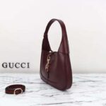 Gucci Women GG Jackie Small Shoulder Bag Rosso Ancora Leather Hook Closure - Image 6