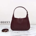 Gucci Women GG Jackie Small Shoulder Bag Rosso Ancora Leather Hook Closure - Image 3