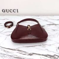 Gucci Women GG Jackie Small Shoulder Bag Rosso Ancora Red Patent Leather (7)