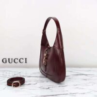 Gucci Women GG Jackie Small Shoulder Bag Rosso Ancora Red Patent Leather (7)