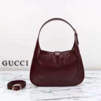 Gucci Women GG Jackie Small Shoulder Bag Rosso Ancora Red Patent Leather (7)