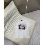Gucci Men GG Jersey T-Shirt Print White Lightweight Cotton Crewneck Short Sleeves - Image 5