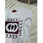 Gucci Men GG Jersey T-Shirt Print White Lightweight Cotton Crewneck Short Sleeves - Image 4