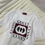 Gucci Men GG Jersey T-Shirt Print White Lightweight Cotton Crewneck Short Sleeves - Image 2