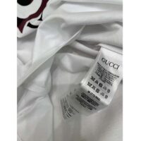 Gucci Women GG Jersey T-Shirt Print White Lightweight Cotton Crewneck Short Sleeves (5)