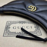 Gucci Women GG Marmont Small Shoulder Bag Matelassé Chevron Leather Black (11)