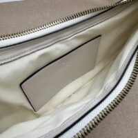 Gucci Women GG Marmont Small Shoulder White Matelassé Chevron Leather Double G (10)
