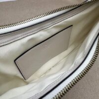 Gucci Women GG Marmont Small Shoulder White Matelassé Chevron Leather Double G (10)