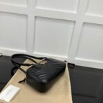 Gucci Women GG Marmont Small Top Handle Bag Black Matelassé Leather Chevron - Image 6