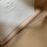Gucci Women GG Marmont Small Top Handle Bag White Matelassé Leather Chevron (11)