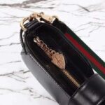 Gucci Women GG Moon Side Mini Shoulder Bag Black Leather Turn Lock - immagine 10